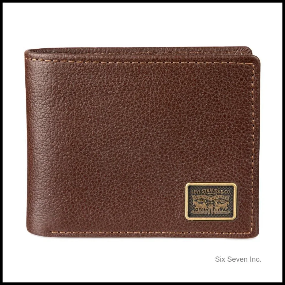 Genuine Leather Passcase Wallet RFID Blocking Classic Bifold Distressed Finish